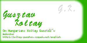 gusztav koltay business card